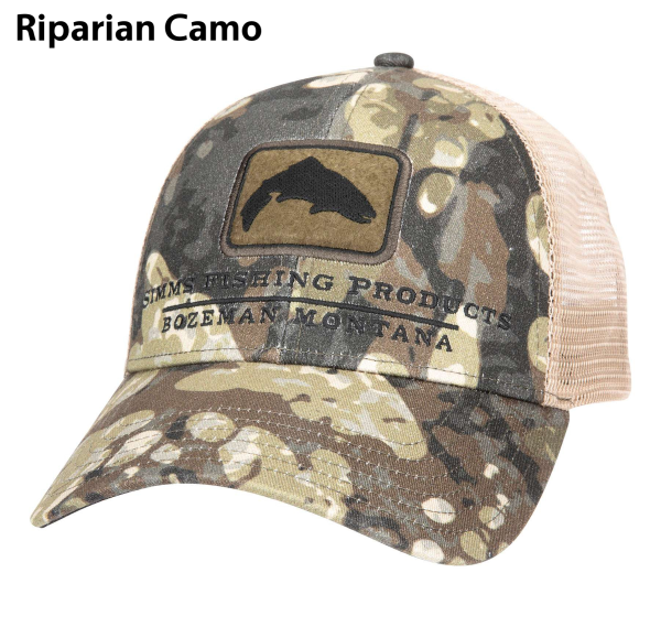 Simms Trout Icon Trucker Hat Riparian Camo Simms Trout Icon Trucker Hat Riparian Camo